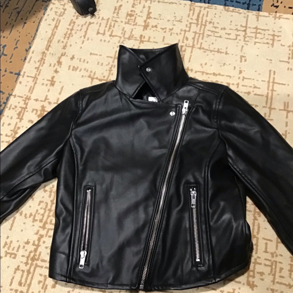Black leather jacket